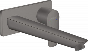 Baterie incastrata lavoar Hansgrohe Talis E pipa 22.5 cm negru - crom periat