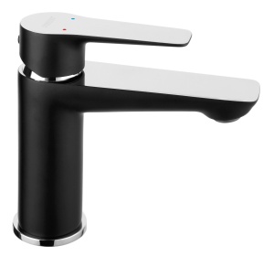 Baterie stativa lavoar Ferro Adore Black, negru/crom