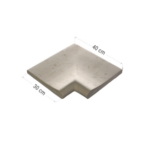 Bordura piscina Star Stone Roma colt interior, 40x30x5 cm, smoke - Img 2