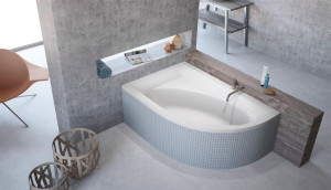 Cada baie asimetrica Radaway Mistra, acril, stanga, 150x100cm - Img 2