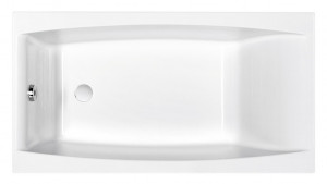 Cada baie Cersanit Virgo, acril, cu suport metalic, 140x75 cm