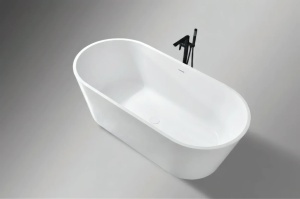 Cada baie freestanding Luma, acril, 170x75 cm, alb lucios - Img 5