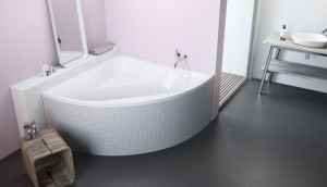 Cada baie Radaway Malea 140x140 cm, acril, montaj colt