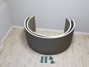 Cada baie Radaway Mesara, set panou Flex si sifon, acril, 190x96 cm - Img 5