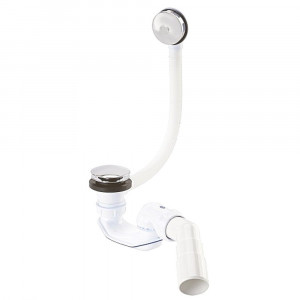 Cada baie Radaway Meteora, set panou Flex si sifon, acril, Ø160 cm - Img 6