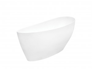 Cada freestanding compozit Besco Keya alba 165x70 cm - Img 4