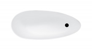 Cada freestanding compozit Besco Keya alba 165x70 cm - Img 7