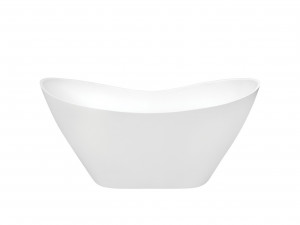 Cada freestanding compozit Besco Viya alba 160x70 cm  - Img 4