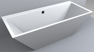 Cada freestanding Miraggio Temza compozit 179x79 cm alb lucios - Img 2