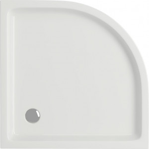 Cadita dus semirotunda Cersanit Tako slim 90x90x4 cm alb lucios