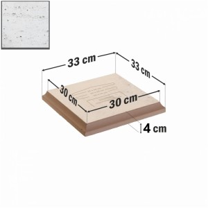 Capitel capac stalp gard Star Stone 35x35(30x30/33x33)x4 cm, silver - Img 2