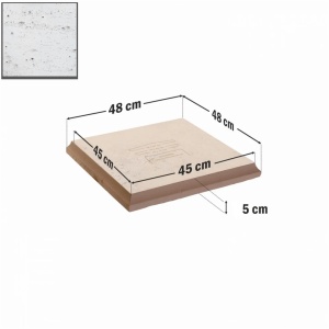Capitel capac stalp gard Star Stone 50x50(45x45/48x48)x5 cm, silver - Img 2