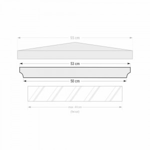 Capitel capac stalp gard Star Stone 55x55(50x50/53x53)x5 cm, smoke - Img 2