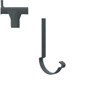 Carlig jgheab pentru sistem pluvial Metigla, metalic, D 125 mm, gri antracit (RAL 7016)