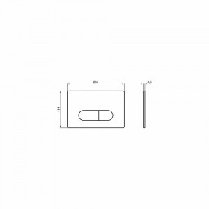 Clapeta cu actionare pneumatica Ideal Standard Prosys Oleas P1 dual, alb - Img 2
