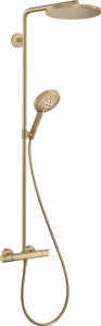 Coloana de dus cu baterie termostatata Hansgrohe Raindance Select S 240, bronz periat