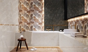 Decor Tubadzin Odeon leaves 2-elemente 61.8x60.8 cm - Img 2
