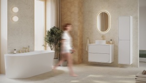 Dulap coloana Cersanit Crea, 2 usi, alb, 140 x 40 x 25 cm - Img 2