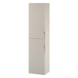 Dulap coloana Cersanit Tirso, mdf, cu usi, riflat, 160x40x30 cm, (casmir) cappucino-bej
