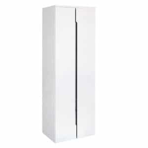 Dulap coloana Oristo Silver 144x50x35 cm, cu usi, alb lucios - Img 3