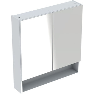 DULAP CU OGLINDA 60 CM SELNOVA SQUARE CU DOUA USI, ALB,