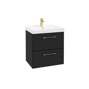 Dulap suspendat pentru lavoar Defra MO-RE 60 cm, negru