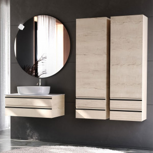 Dulap tip coloana Kolpasan Alexis, 1 usa si 2 sertare, 45x146 cm, Craft Wood - Img 3
