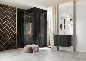 Faianta Tubadzin Vero graphite GLOSS 32.8x89.8 cm - Img 2