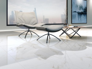 Gresie rectificata TAU Ceramica Faraya White lucioasa 60x60 cm - Img 2