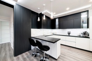 Lamele decorative Stegu Linea Slim, Mdf, 2650x150x30 mm, negru-negru - Img 3