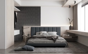 Lamele decorative Stegu Linea Slim, Mdf, 2650x150x30 mm, urban-negru - Img 8