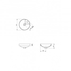 Lavoar incastrat pentru blat Cersanit Crea 38x38x6.5 cm - Img 3