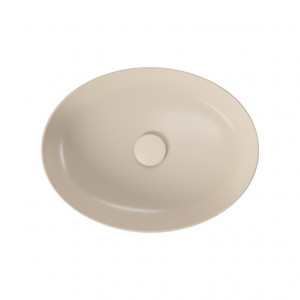 Lavoar pe blat Cersanit LARGA oval 50x38 cm, bej mat - Img 2