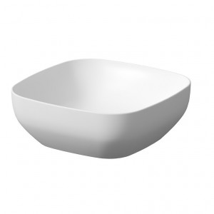 Lavoar pe blat Cersanit Larga, patrat, 38x38x13.5 cm, alb mat