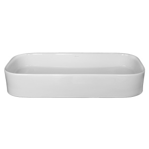 Lavoar pe blat Fluminia Capri-75, dreptunghiular, 75x38.5x11 cm, alb - Img 2