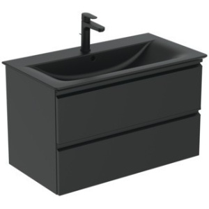 LAVOAR TESI 80 CM PENTRU MONTAJ PE MOBILIER, SILK BLACK - Img 3