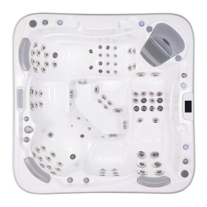 Minipiscina jacuzzi Wellis Monaco, 5 locuri, 236x236x95 cm, ice white - Img 4