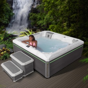 Minipiscina Wellis Atlas PeakLife Deluxe 5 locuri, 215 cm x 215 cm x 86.5 cm + SET DE GRADINA CADOU LA ALEGERE - Img 4