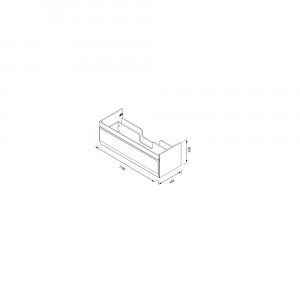 Mobilier suspendat Oristo Horyzont cu lavoar Amelia, 120cm , alb semi-mat - Img 5