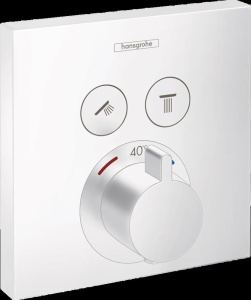ORNAMENT DUS TERMOSTATIC SHOWER SELECT 2 IESIRI (PENTRU IBOX UNIV.), MATT WHITE - Img 5