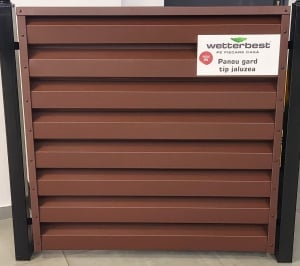 Panou gard tip jaluzea D Wetterbest, metalic, dublu prevopsit 120x200 cm - Img 2