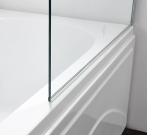 Paravan cada cu portprosop Belform Nanoglass 80x140 cm, sticla 6 mm, profil crom - Img 3