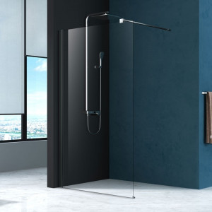 Paravan dus Walk-In Mediterraneo Foxy Easy Clean 100xH200 cm, sticla 8 mm, crom