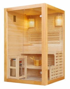 Sauna finlandeza de interior Sanotechnik Panorama, 2 persoane, 130x120x200 cm