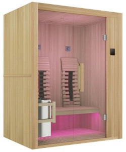 Sauna mixta: finlandeza si uscata de interior Sanotechnik Alaska, 2 persoane, 160x110x200 cm