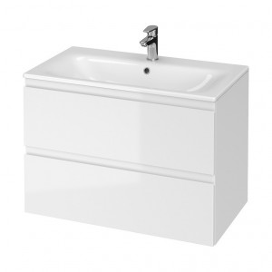 SET B277 Mobilier suspendat Cersanit Moduo cu lavoar 80 cm, alb