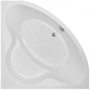 Set cada baie de colt Belform Equilibra, cu masca cu buzunar, suport si sifon, acril, 140x140 cm