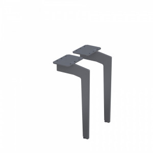 Set de 2 picioare pentru mobilier Oristo Siena, grafit mat