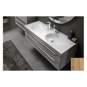 Set mobilier suspendat Kolpasan Malaya cu lavoar 140 cm, stejar natur