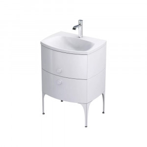 Set mobilier suspendat Oristo Louis cu lavoar Louis 62 cm, alb